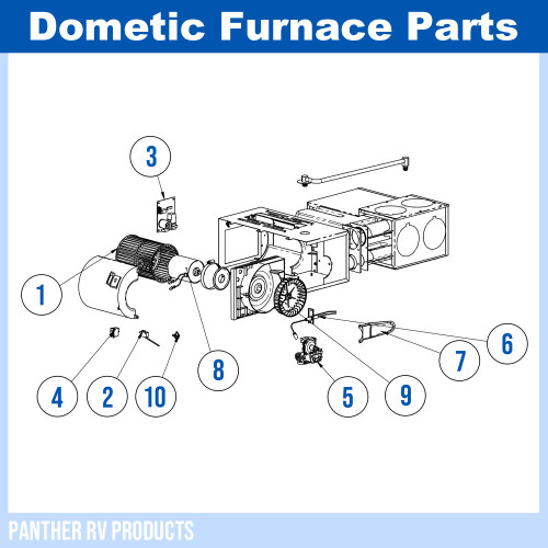 Dometicâ„¢ (Hydroflame) 8535-IV RV Propane Heater / Furnace - 35K Parts