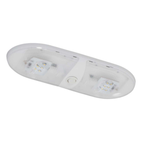 Kaper II L09-0111 LED Thin Double Dome Ceiling Light Fixture - 5500K