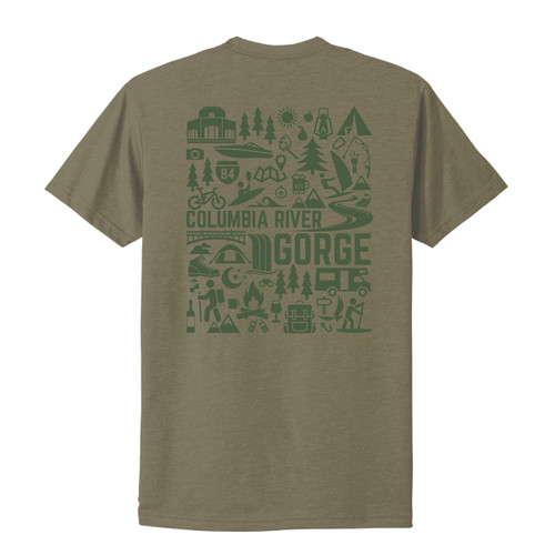 ★★Columbia★★ REVERSE ARCH LOGO SS TSHIRTS Vintage Green STDTG630_camp_site_triblend_ke
