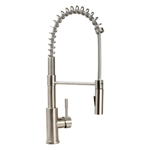 松屋 flk042122 Dura Faucet DF-MK504SLK-SN Spring Coil Pull-Down RV Kitchen Faucet