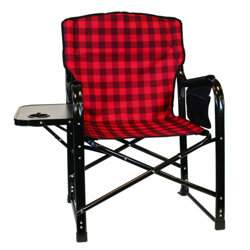 Kuma Outdoors 431-RB Bear Paws Camping Chair - Red/Black Plaid