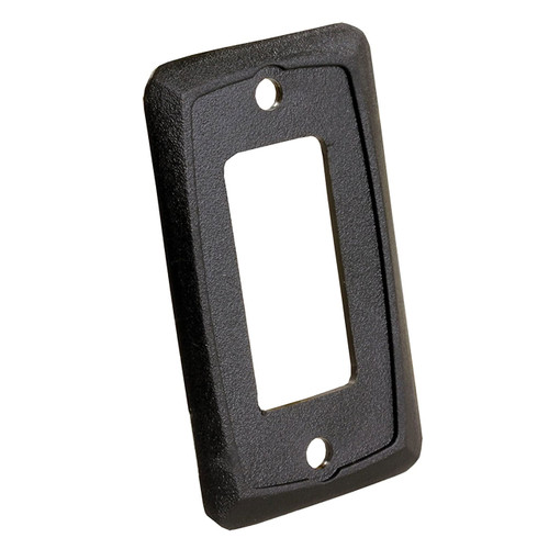 JR Products 12855 Black Single Switch Face Plate