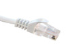Patch cord,  Category 6 Ethernet Patch Cable, Molded Snagless Boot, is speed tested up to 550MHz. for indoor networking applications in non-plenum areas. These CAT6 Ethernet patch cords are terminated with high quality RJ45 connectors with 50 Micron gold plated contacts for superior conductivity. The 24 gauge stranded copper conductors are arranged into four color striped pairs for easy identification. Color white.