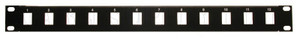 1U 12 and 16 ports Unpopulated Keystone Panel Face Plate