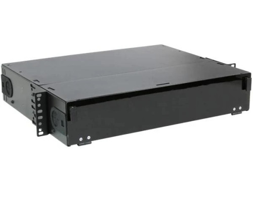 Front view of 2RU Rack Mount Fiber Patch Panel, closed Front view of 2RU Rack Mount Fiber Patch Panel, closed