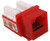 Cat6 RJ45 Keystone Jack, Red