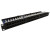 Angled front view of Cat5e 48-Port High-Density Patch Panel – 1U Rackmount with Strain Relief Bar Angled front view of Cat5e 48-Port High-Density Patch Panel – 1U Rackmount with Strain Relief Bar