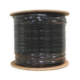 Cat6 Cable, 1000ft, Shielded CMX, Black, Outdoor UV, Bulk Quantities