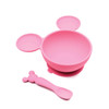 Disney Minnie Mouse Suction Silicone Baby Feeding Set, Bowl, Lid, Spoon
