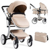 Baby Stroller, 2-in-1 Convertible Bassinet Sleeping Stroller