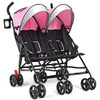 Double Light-Weight Stroller, Travel Foldable Design, Twin Umbrella