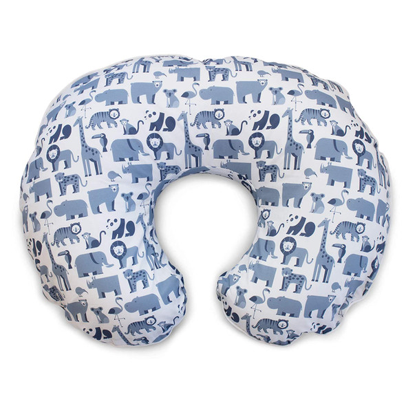 Premium Nursing Pillow Cover, Blue Zoo, Ultra-soft Microfiber Fabric