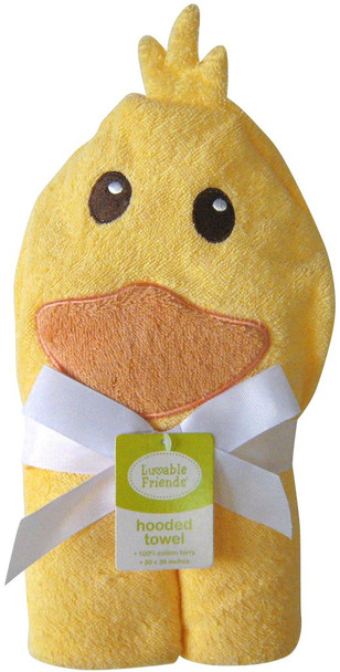 Unisex Baby Cotton Animal Face Hooded Towel, Duck, One Size