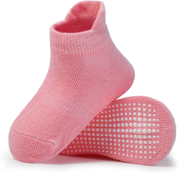 Zaples Baby Non Slip Grip Ankle Socks with Non Skid Soles