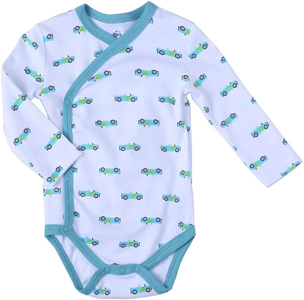 Baby Boy's 3-Pack Long-Sleeve Kimono Bodysuit Set -Side Snap