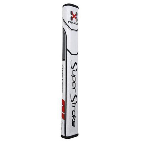 White / Red / Grey Traxion FLATSO 2.0 Putter Grip