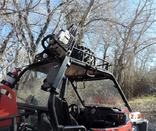 Yamaha Viking / Wolverine / YXZ Roll Bar Chainsaw Axe Mount by