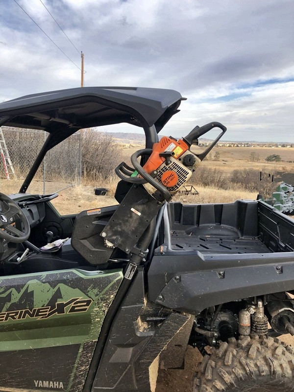 Yamaha Viking / Wolverine / YXZ Roll Bar Chainsaw Axe Mount by