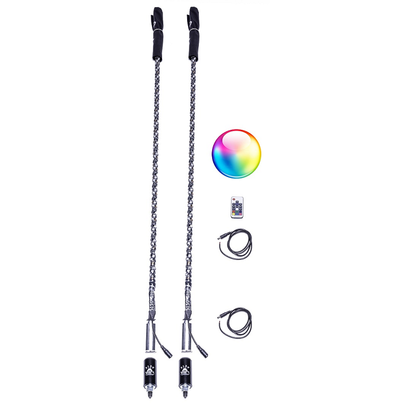 Yamaha Viking / Wolverine / YXZ 2x LED Whips with Wireless Remote