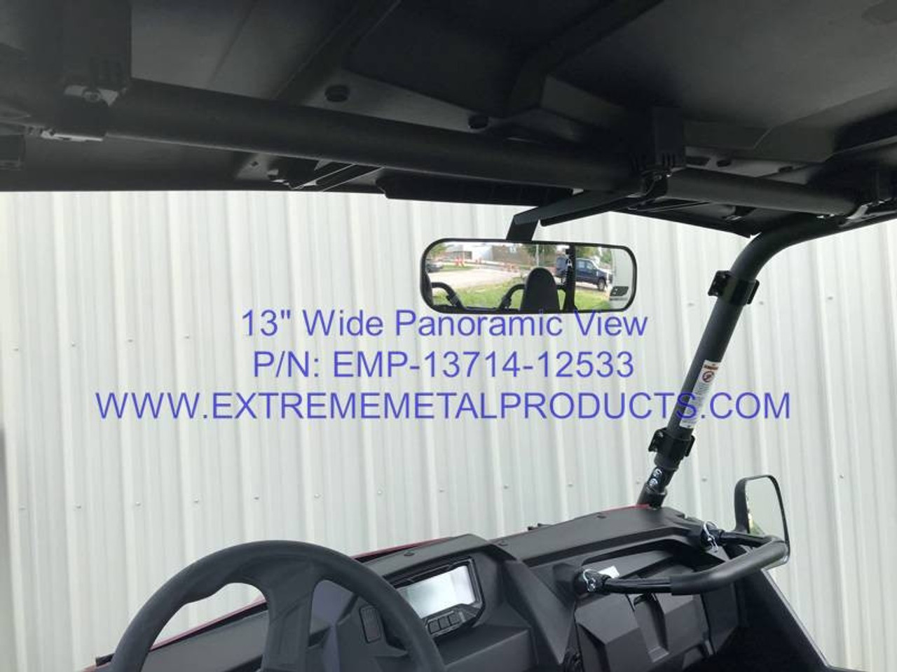 Yamaha Wolverine 13 Inch Wide Panoramic Rear View Mirror by