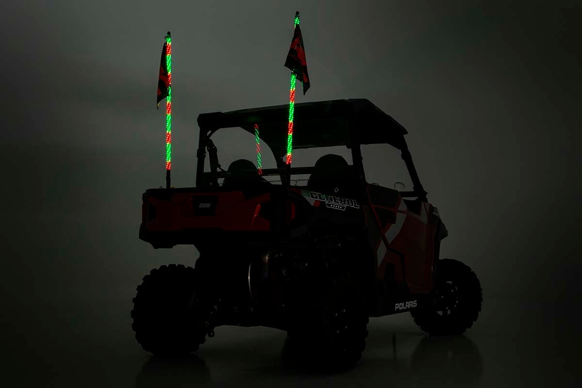 Yamaha Wolverine/Viking/YXZ Multi-Color LED Whip Light Pair With