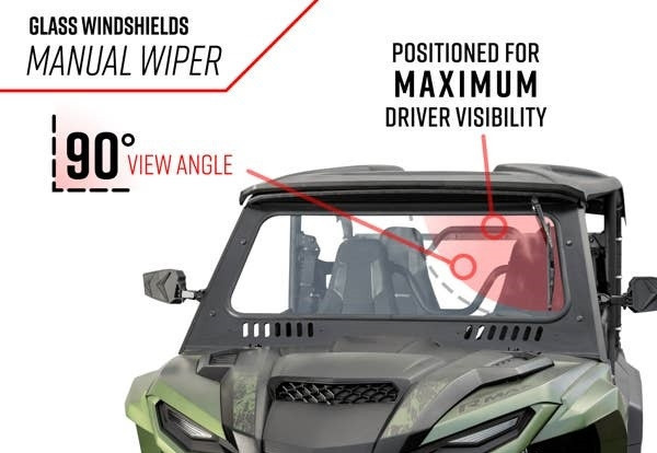 Yamaha Wolverine RMAX 1000 Glass Windshield by SuperATV - GWS-Y