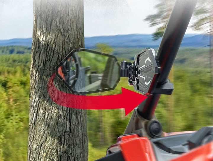 Kemimoto CNC Aluminum UTV Side Mirrors: Superior Visibility for