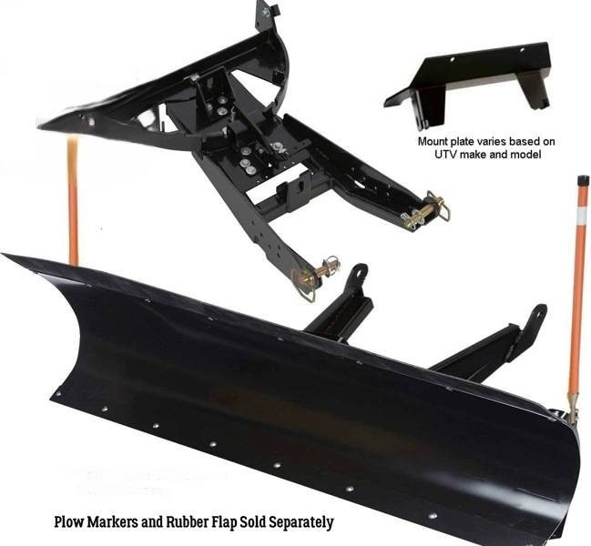 Kolpin 72” Snow Plow Kit For Yamaha Wolverine RMAX2 & RMAX4 (2021-2024) – 17” Tall Steel Blade