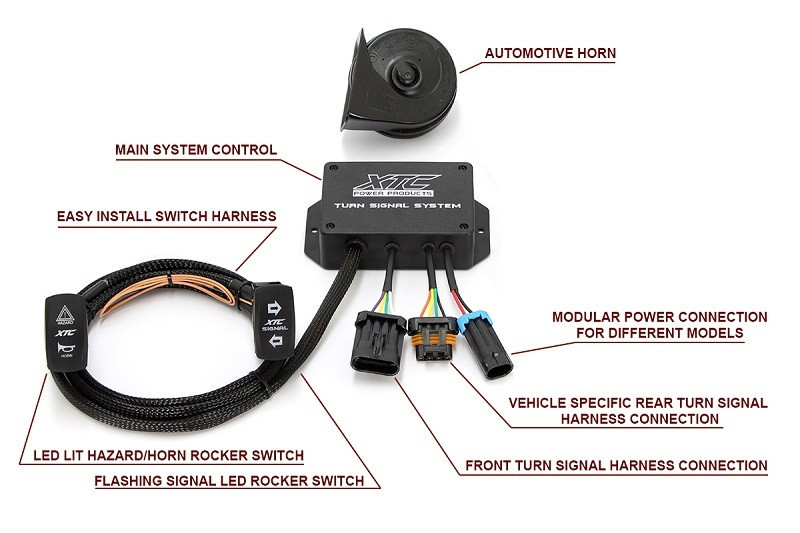 Yamaha Wolverine Plug and Play Turn Signal System with Horn by XTC