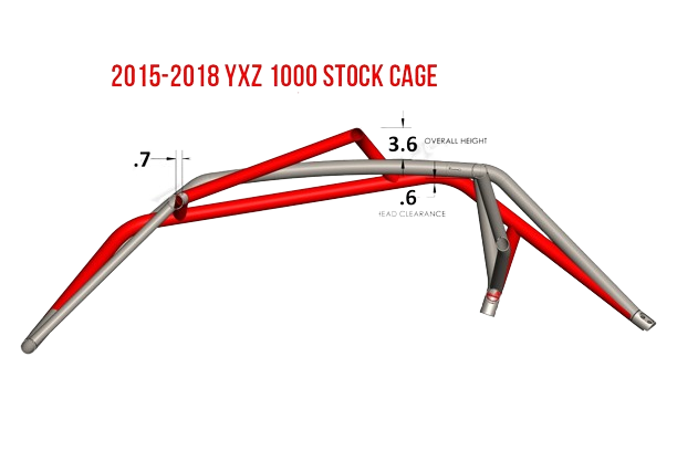 Yamaha YXZ Completely Assembled Super Shorty Raw Finish Roll Cage