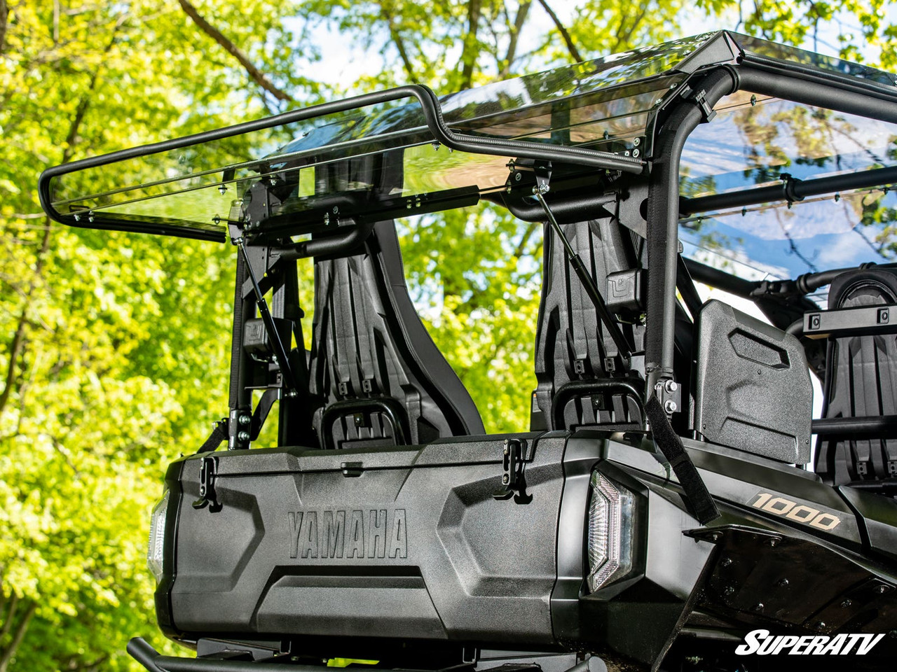Yamaha Wolverine RMAX4 Scratch-Resistant Rear Flip Windshield by
