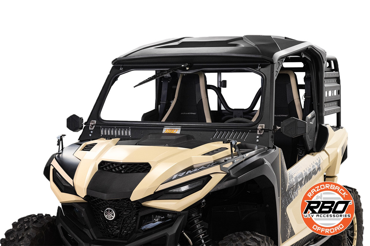 Yamaha Wolverine RMAX DOT Folding Glass Front Windshield by