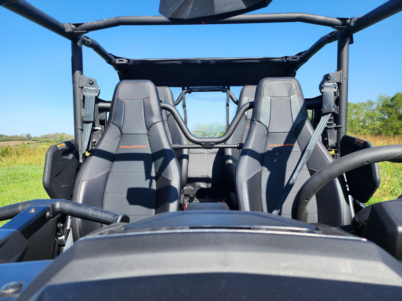 Yamaha Wolverine RMAX 4 Soft Rear Windshield with Mesh/Vinyl