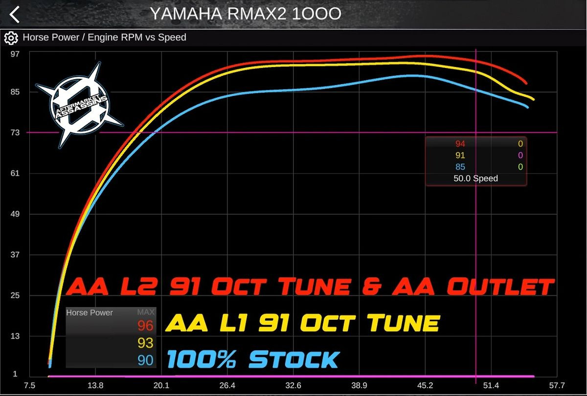 Yamaha RMAX 1000 AA Custom Tunes for Powervision CX, 3 & 4 by