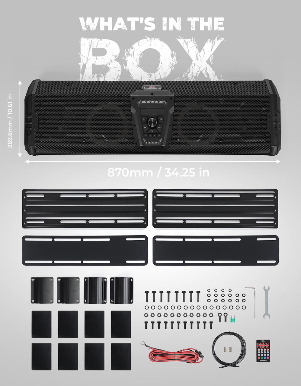 YAMAHA サウンドバー Yamaha YXZ1000R Midnight 90 Roof 34 Inch Soundbar Bluetooth
