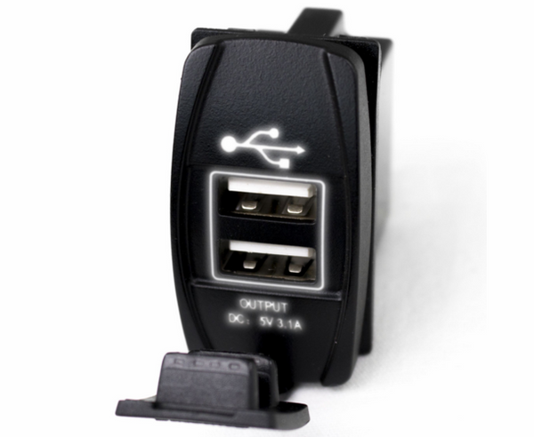 Yamaha Viking / Wolverine / YXZ LED USB Charge Panel Rocker Switch by Race Sport Lighting