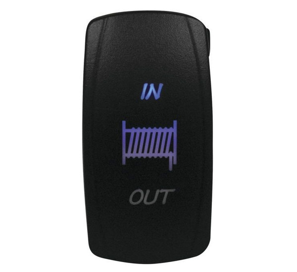 Yamaha Viking / Wolverine / YXZ Laser-Etched Dual Led Switches Winch In/Out, Blue by Dragonfire Racing 
