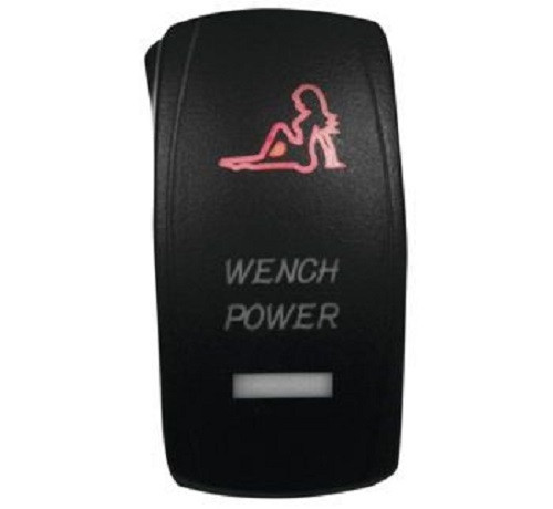 Yamaha Viking / Wolverine / YXZ Laser-Etched Dual Led Switches Wench Power, Red by Dragonfire Racing