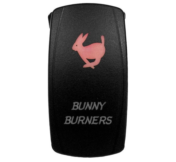 Yamaha Viking / Wolverine / YXZ Laser-Etched Dual Led Switches Bunny Burner On/Off Red by Dragonfire Racing