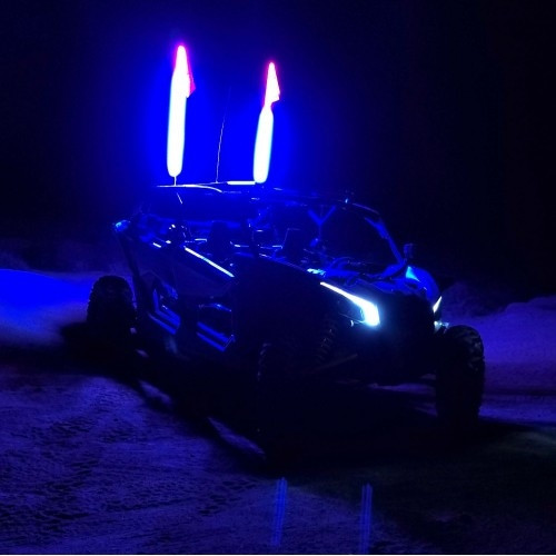 Yamaha Viking / Wolverine / YXZ Blue Safety Whip by Pyramid Whips