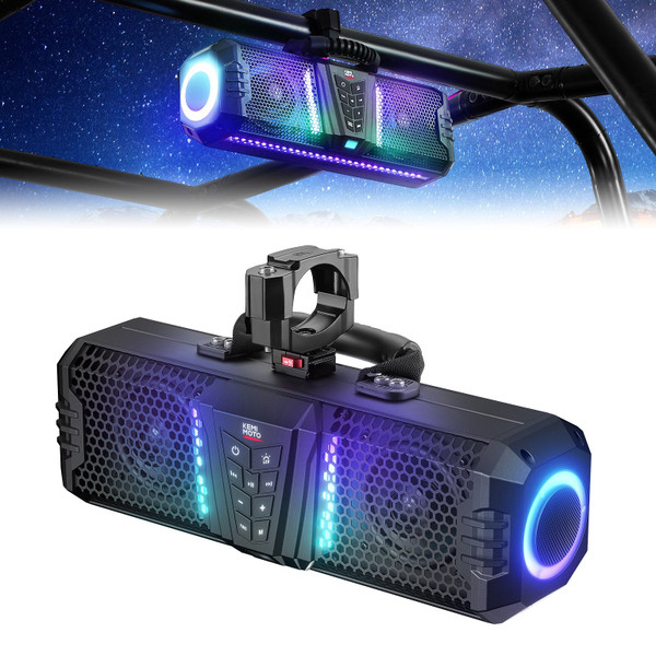 Yamaha Viking / Wolverine / YXZ Midnight 40B 16''RGB Bluetooth Sound Bar by Kemimoto