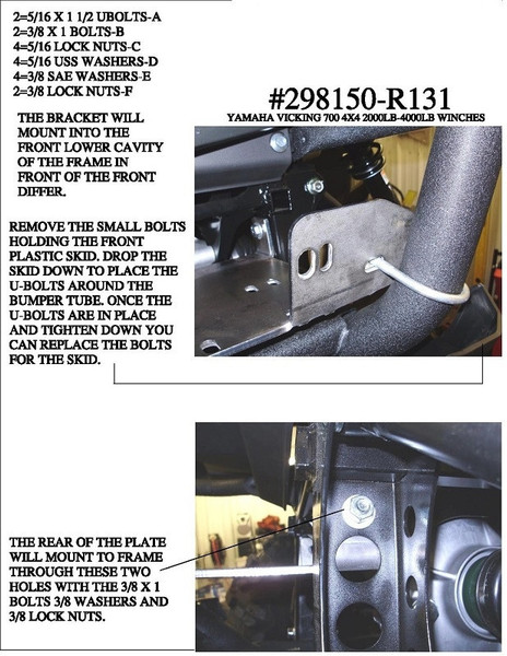 Yamaha Viking 700 Winch Plate by Strong Made