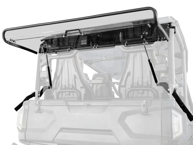 Yamaha Wolverine RMAX4 Scratch-Resistant Rear Flip Windshield by
