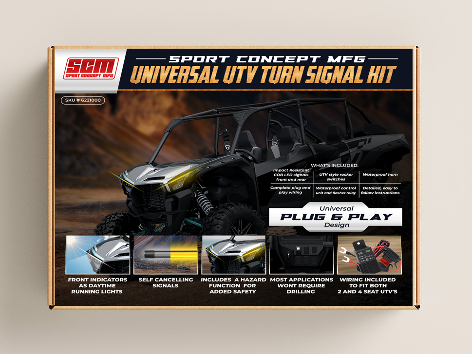 Yamaha Wolverine/Viking/YXZ Plug and Play UTV Turn Signal Kit With