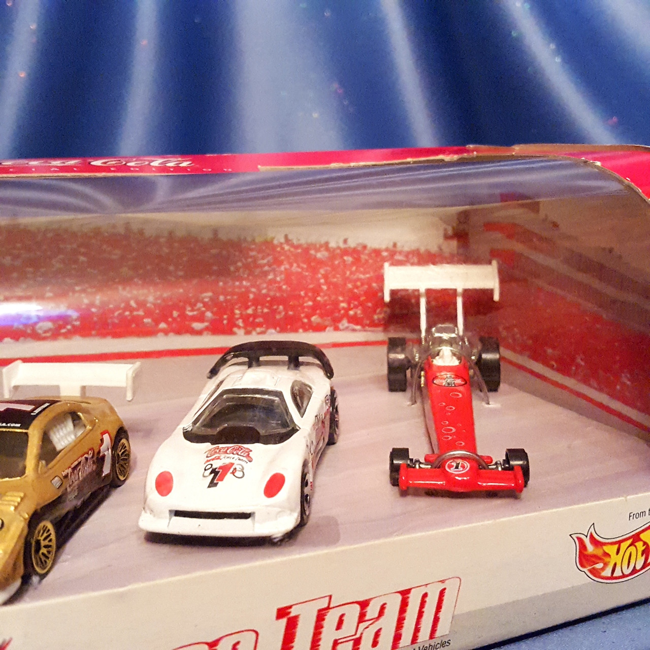 Coca-Cola Race Team 4 Piece Car Collection by Hot Wheels. - Now