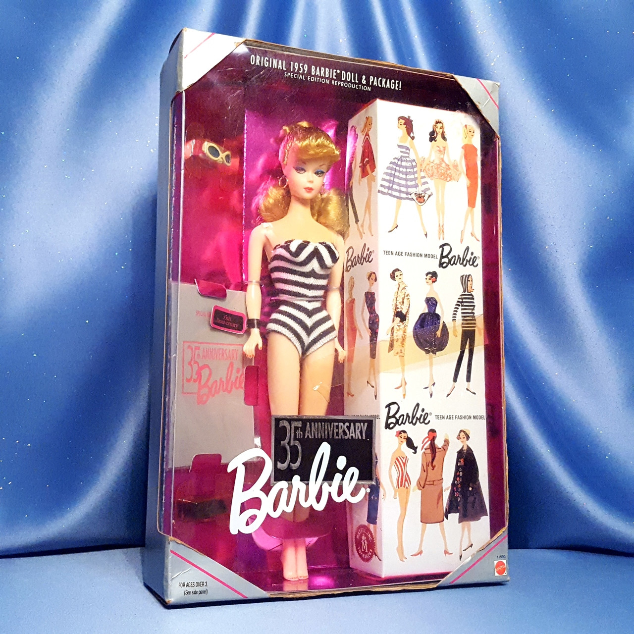 original 1959 barbie doll and package 35th anniversary