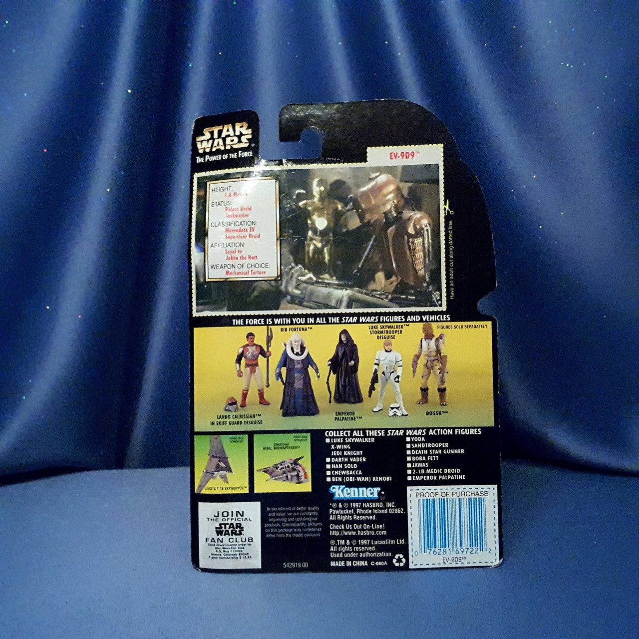 Star Wars The Power of the Force EV-9D9 with Datapad Action Figure by  Kenner.