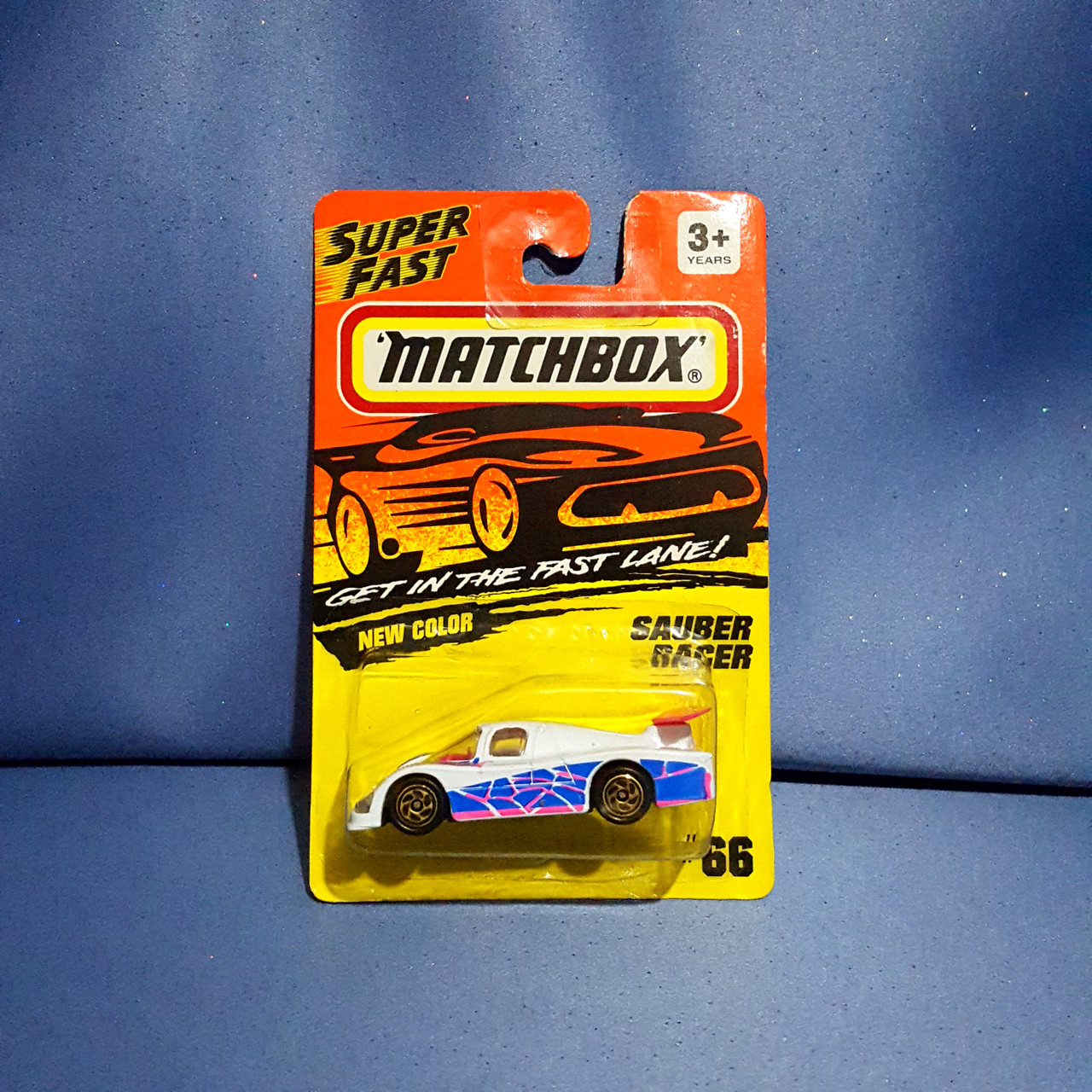 1995 Matchbox #66 White Pink Blue Sauber Group C Racer w Box 海外