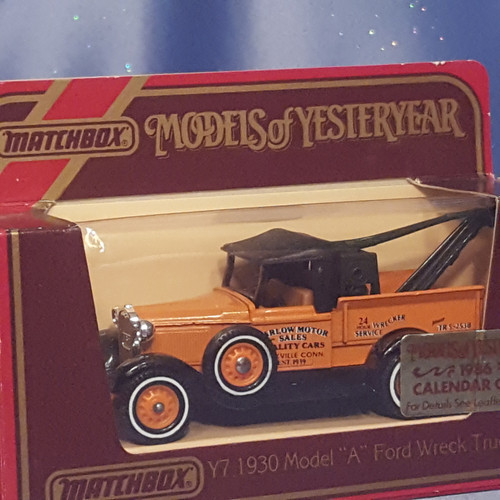 Miniature Matchbox 1/43 - Ford Model A Wreck Truck 1930 - Orange, Métal, Occasion Bon état