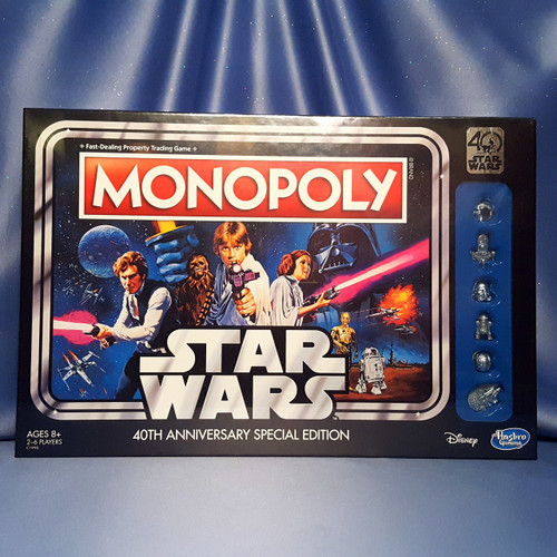 Star Wars 40th Anniversary Special Edition Monopoly Game .